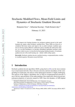 Stochastic Modified Flows, Mean-Field Limits and Dynamics of Stochastic
  Gradient Descent