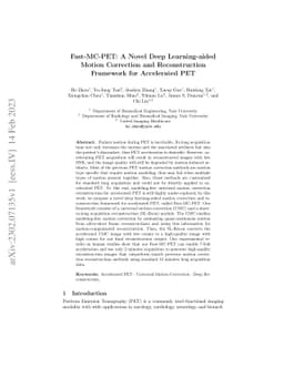 Fast-MC-PET: A Novel Deep Learning-aided Motion Correction and
  Reconstruction Framework for Accelerated PET