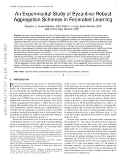 An Experimental Study of Byzantine-Robust Aggregation Schemes in
  Federated Learning