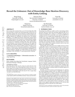 Reveal the Unknown: Out-of-Knowledge-Base Mention Discovery with Entity
  Linking