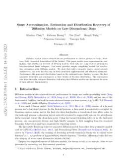 Score Approximation, Estimation and Distribution Recovery of Diffusion
  Models on Low-Dimensional Data
