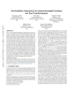 ScatterShot: Interactive In-context Example Curation for Text
  Transformation