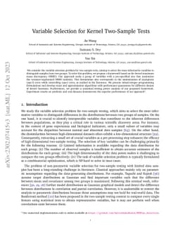 Variable Selection for Kernel Two-Sample Tests