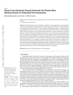Deep Convolutional Neural Network for Plume Rise Measurements in
  Industrial Environments