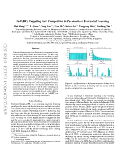 FedABC: Targeting Fair Competition in Personalized Federated Learning