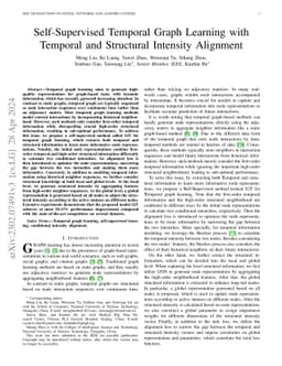Self-Supervised Temporal Graph learning with Temporal and Structural
  Intensity Alignment