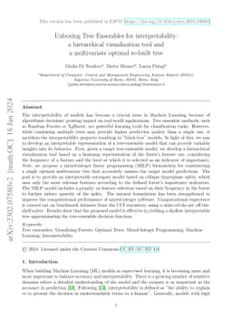 Unboxing Tree Ensembles for interpretability: a hierarchical
  visualization tool and a multivariate optimal re-built tree