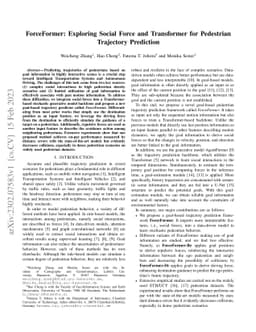 ForceFormer: Exploring Social Force and Transformer for Pedestrian
  Trajectory Prediction