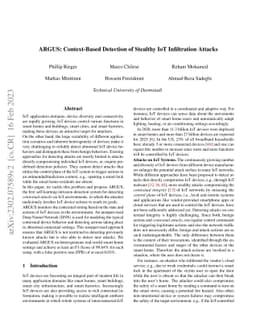 ARGUS: Context-Based Detection of Stealthy IoT Infiltration Attacks