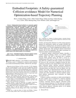 Embodied Footprints: A Safety-guaranteed Collision Avoidance Model for
  Numerical Optimization-based Trajectory Planning