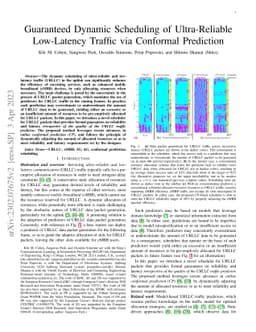 Guaranteed Dynamic Scheduling of Ultra-Reliable Low-Latency Traffic via
  Conformal Prediction