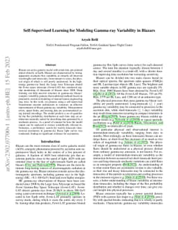 Self-Supervised Learning for Modeling Gamma-ray Variability in Blazars