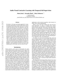 Audio-Visual Contrastive Learning with Temporal Self-Supervision