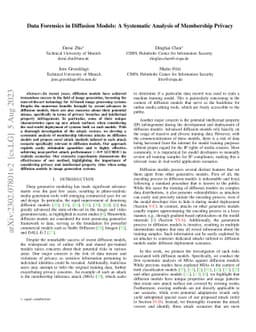 Data Forensics in Diffusion Models: A Systematic Analysis of Membership
  Privacy
