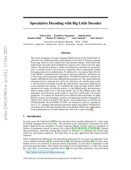 Speculative Decoding with Big Little Decoder