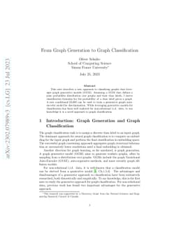 From Graph Generation to Graph Classification