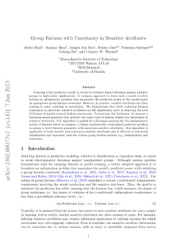 Group Fairness with Uncertainty in Sensitive Attributes
