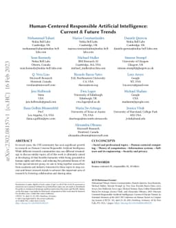 Human-Centered Responsible Artificial Intelligence: Current & Future
  Trends
