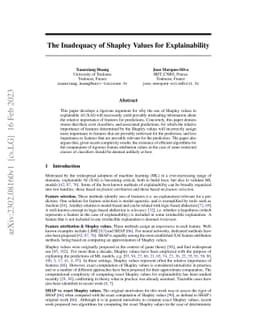 The Inadequacy of Shapley Values for Explainability