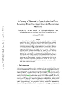 A Survey of Geometric Optimization for Deep Learning: From Euclidean
  Space to Riemannian Manifold