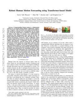 Robust Human Motion Forecasting using Transformer-based Model