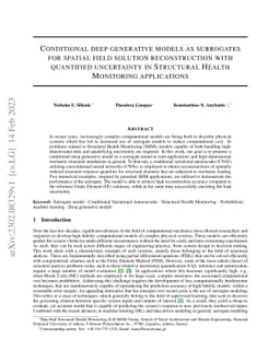 Conditional deep generative models as surrogates for spatial field
  solution reconstruction with quantified uncertainty in Structural Health
  Monitoring applications