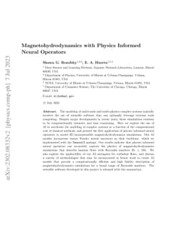 Magnetohydrodynamics with Physics Informed Neural Operators