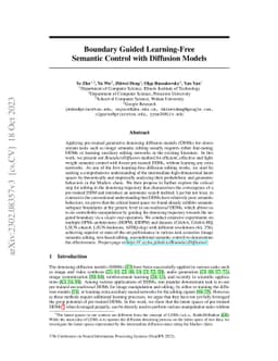 Boundary Guided Learning-Free Semantic Control with Diffusion Models