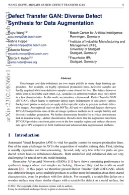 Defect Transfer GAN: Diverse Defect Synthesis for Data Augmentation