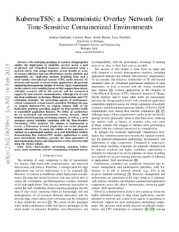KuberneTSN: a Deterministic Overlay Network for Time-Sensitive
  Containerized Environments