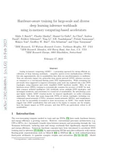 Hardware-aware training for large-scale and diverse deep learning
  inference workloads using in-memory computing-based accelerators