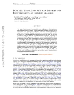 Dual RL: Unification and New Methods for Reinforcement and Imitation
  Learning