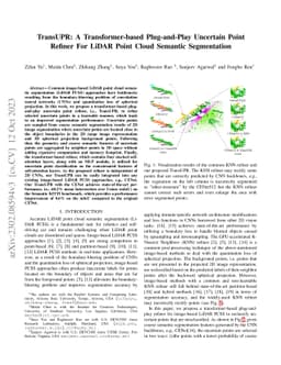 TransUPR: A Transformer-based Uncertain Point Refiner for LiDAR Point
  Cloud Semantic Segmentation