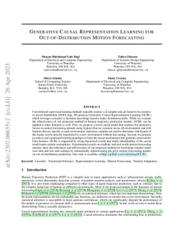 Generative Causal Representation Learning for Out-of-Distribution Motion
  Forecasting