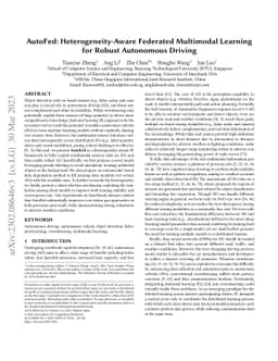 AutoFed: Heterogeneity-Aware Federated Multimodal Learning for Robust
  Autonomous Driving