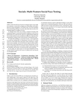 Socialz: Multi-Feature Social Fuzz Testing