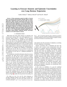 Learning to Forecast Aleatoric and Epistemic Uncertainties over Long
  Horizon Trajectories