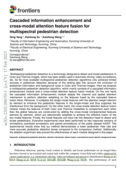 Cascaded information enhancement and cross-modal attention feature
  fusion for multispectral pedestrian detection