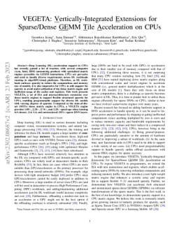 VEGETA: Vertically-Integrated Extensions for Sparse/Dense GEMM Tile
  Acceleration on CPUs