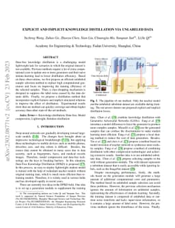 Explicit and Implicit Knowledge Distillation via Unlabeled Data