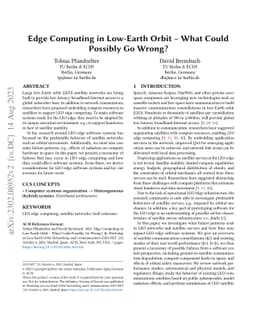 Edge Computing in Low-Earth Orbit -- What Could Possibly Go Wrong?
