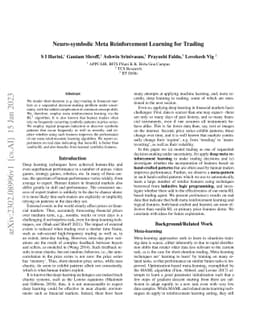 Neuro-symbolic Meta Reinforcement Learning for Trading