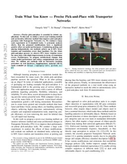 Train What You Know -- Precise Pick-and-Place with Transporter Networks