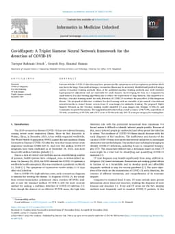 CovidExpert: A Triplet Siamese Neural Network framework for the
  detection of COVID-19