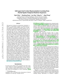 Self-supervised Action Representation Learning from Partial
  Spatio-Temporal Skeleton Sequences