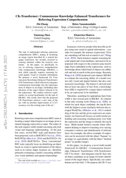 CK-Transformer: Commonsense Knowledge Enhanced Transformers for
  Referring Expression Comprehension