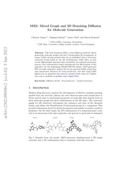MiDi: Mixed Graph and 3D Denoising Diffusion for Molecule Generation