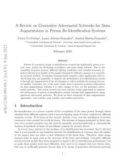 A Review on Generative Adversarial Networks for Data Augmentation in
  Person Re-Identification Systems