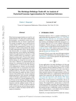 The Shrinkage-Delinkage Trade-off: An Analysis of Factorized Gaussian
  Approximations for Variational Inference
