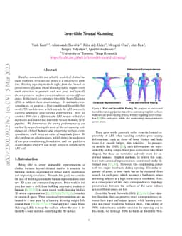 Invertible Neural Skinning